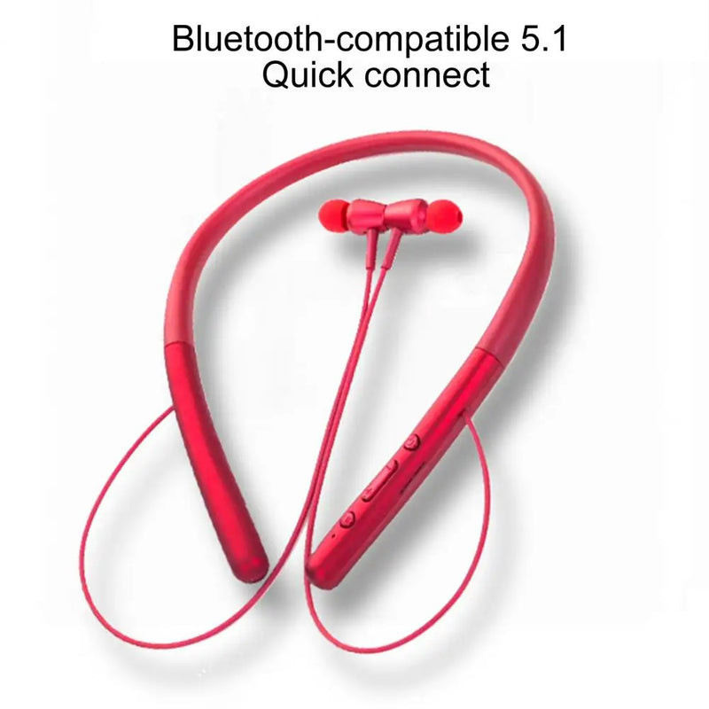 Gaming Headset With Mic Bluetooths Earphone Neckband Noise Reduction Support Memory Card Wireless Stereo Game Earbud for Phone