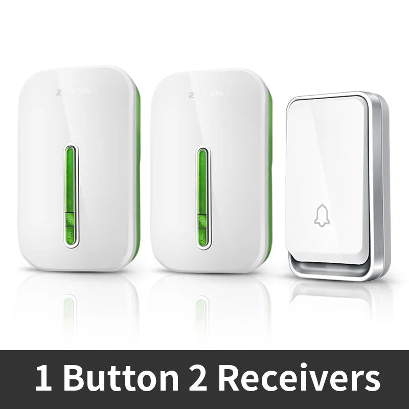 Self-Powered Wireless Doorbell No Battery Needed, 100dB Loud Chime, 120m Range, Waterproof (IP44), 52 Melodies