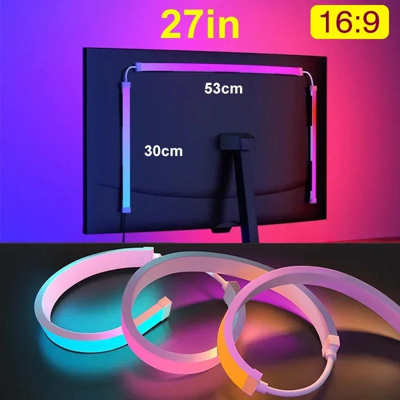 Smart Gaming LED Strip Light Computer Sync Light Strip Monitor RGB Screen LED Backlight Pickup  for Gaming Room Atmosphere Decor