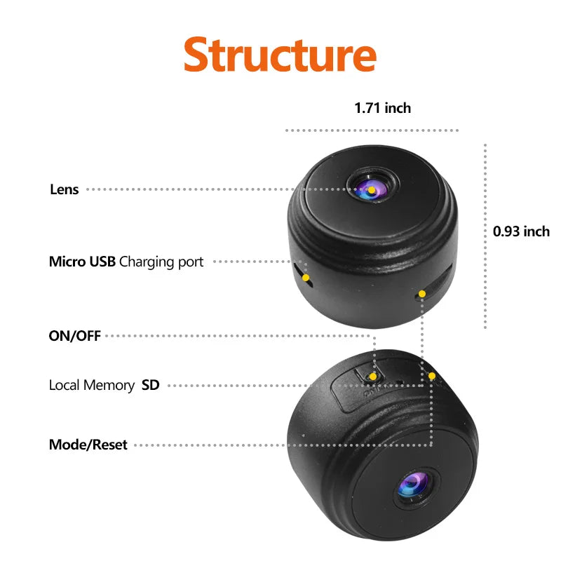 Safety Wireless Security A9 HD Wifi Smart Surveillance Camera Sensor Camcorder for Home Web Video Monitoring