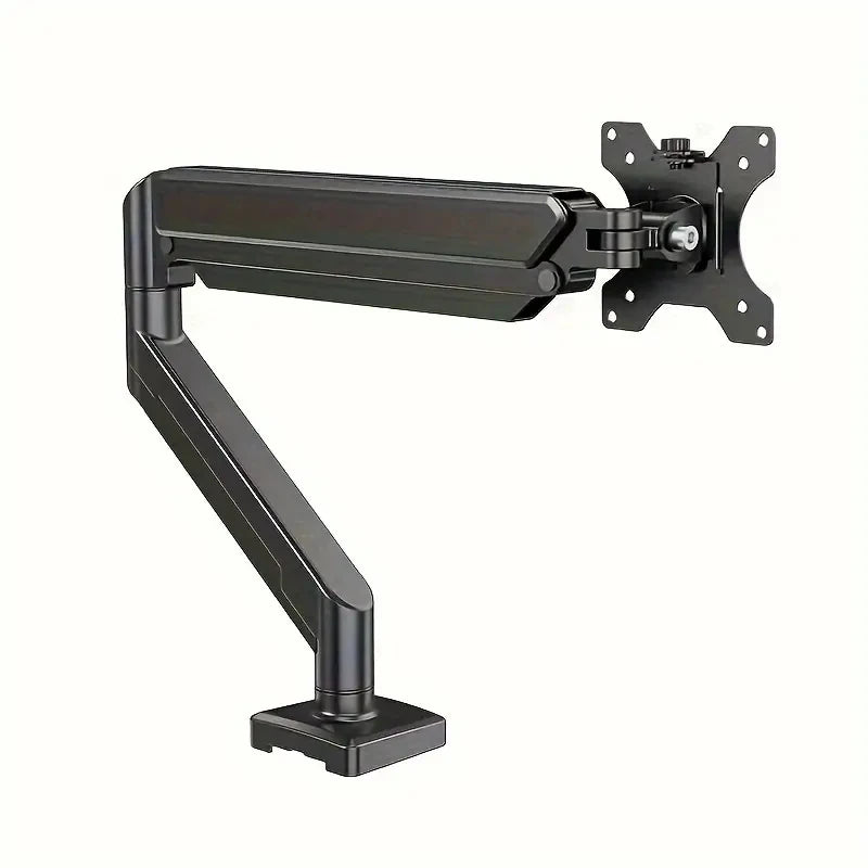 Black monitor arm on a white background