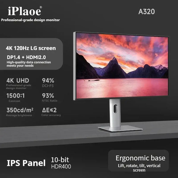 32" 4K UHD Gaming Monitor – 120Hz, 1ms, IPS, FreeSync/G-Sync