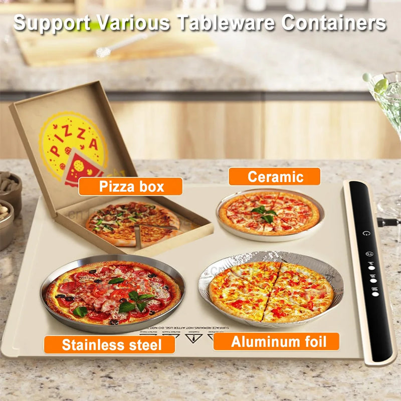 Food Warmer Mat Electric Warming Tray Foldable Coffee Warming Pad for Food Portable Electric Warming Tray Silicone Warmer Plate