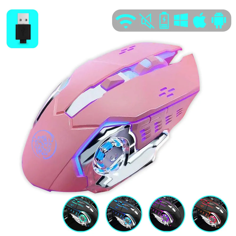 Wireless Gaming Mouse – 2.4G & Bluetooth, RGB, Rechargeable