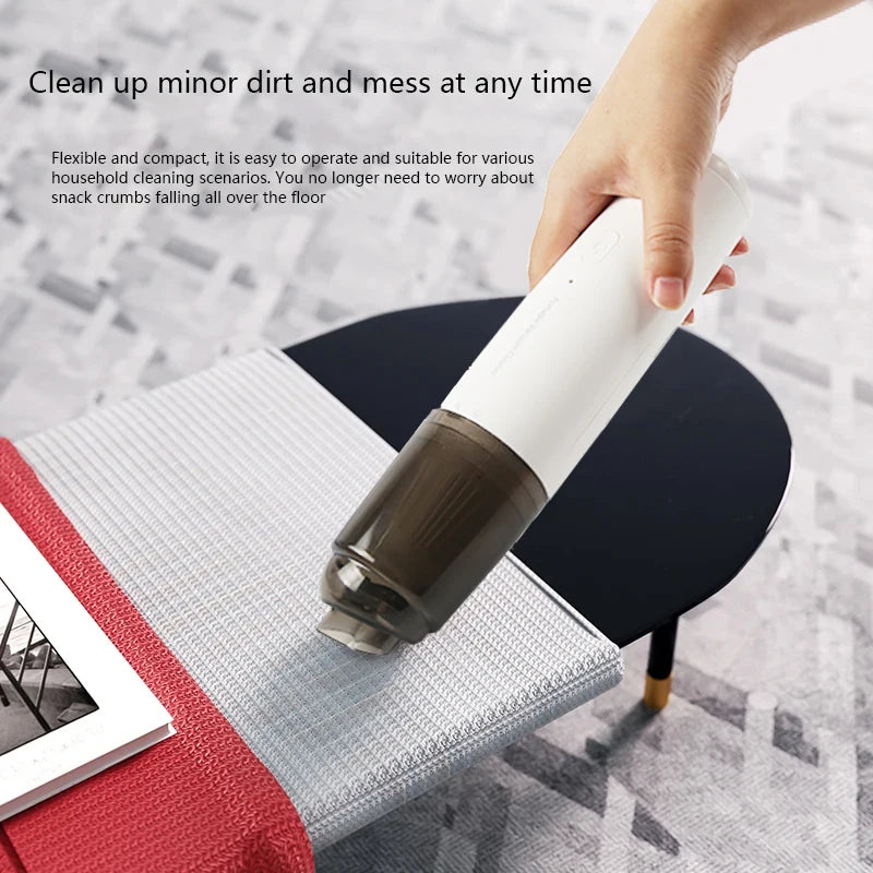 Vacuum Cleaner Mini Car Cleaning Powerful Suction Handheld Car Vacuum Cleaner Rechargeable for Car and Home Auto Vacuum Cleaner