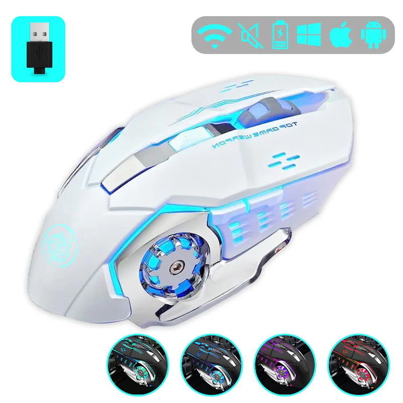 Wireless Gaming Mouse – 2.4G & Bluetooth, RGB, Rechargeable