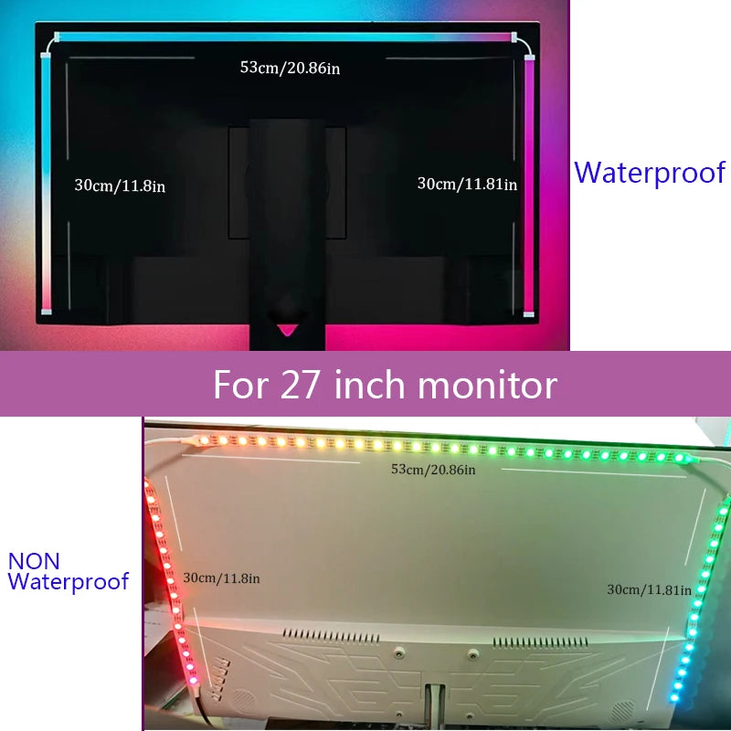 Computer Screen Synchronization Light Strip Monitor Ambilight LED Lights Ambient Lighting PC Backlight Pickup Light Game Room