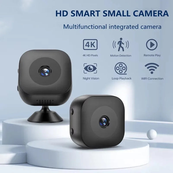 Security Camera 4K Mini Full Color Night Vision High Definition WiFi Monitor Waterproof Motion Detect Surveillance