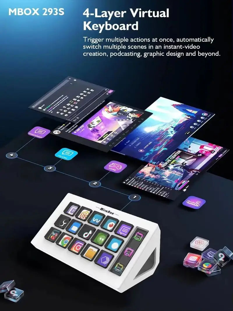 Streaming Controller – 15-Key Customizable Stream Deck