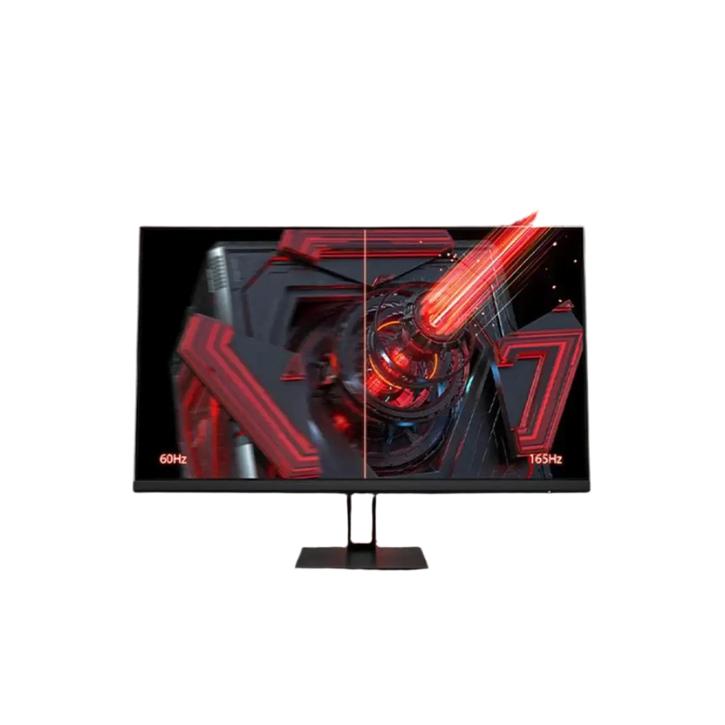 Gaming monitor with 165Hz high refresh rate and 1ms GTG on a dark background