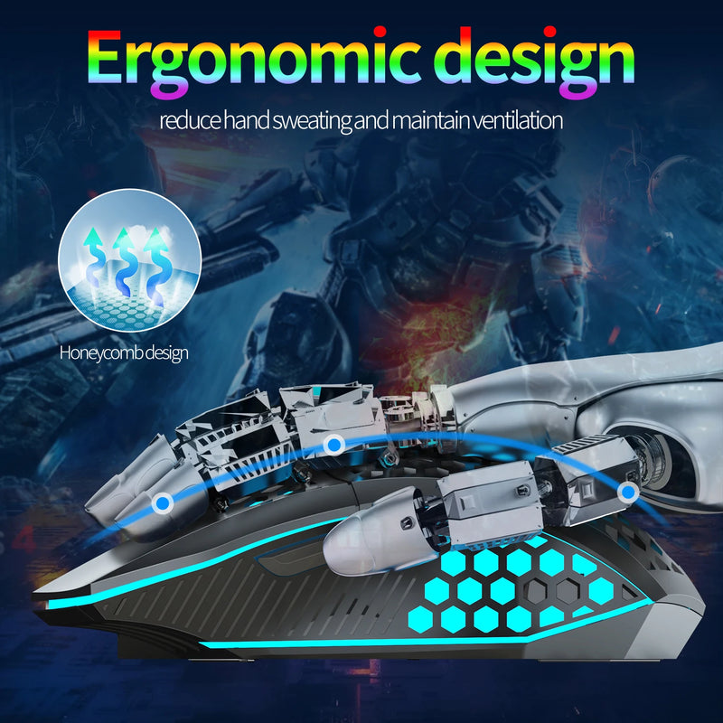 Precision Wireless Gaming Mouse – Ergonomic, RGB, Type-C Recharge