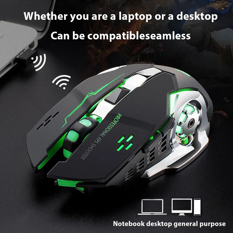 Wireless Gaming Mouse – 2.4G & Bluetooth, RGB, Rechargeable