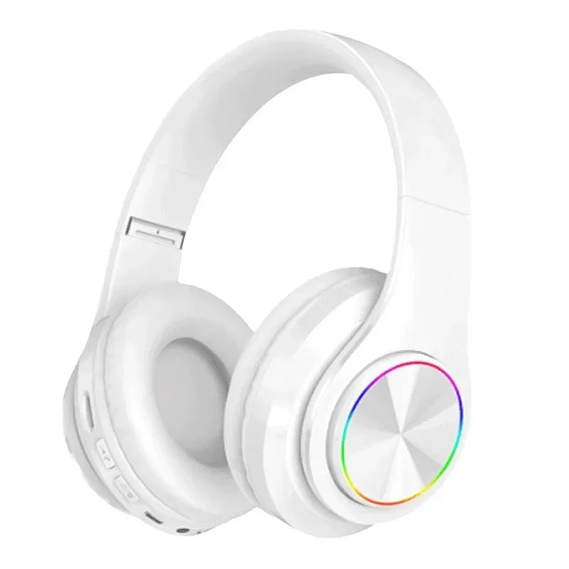 Head-Mounted Gaming Headphones Blutooth Surround Sound Stereo Wireless Earphone with Micro Phone Colourful PC Laptop Headset