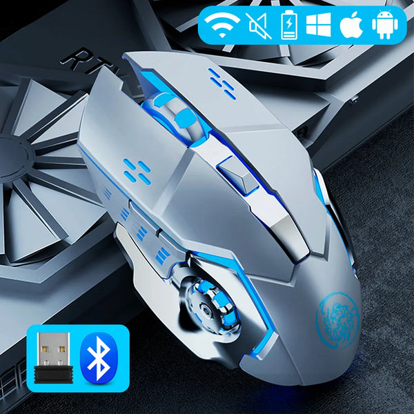 Wireless Gaming Mouse – 2.4G & Bluetooth, RGB, Rechargeable