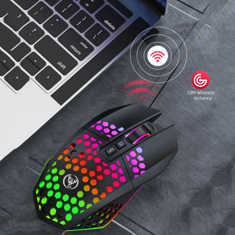 Precision Wireless Gaming Mouse – Ergonomic, RGB, Type-C Recharge