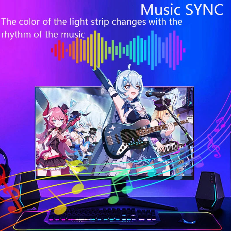 Gaming Lights Computer Screen SYNC Lights Strip Smart Ambient Lighting PC Display Backlight Software Control RGB DIY Light Game