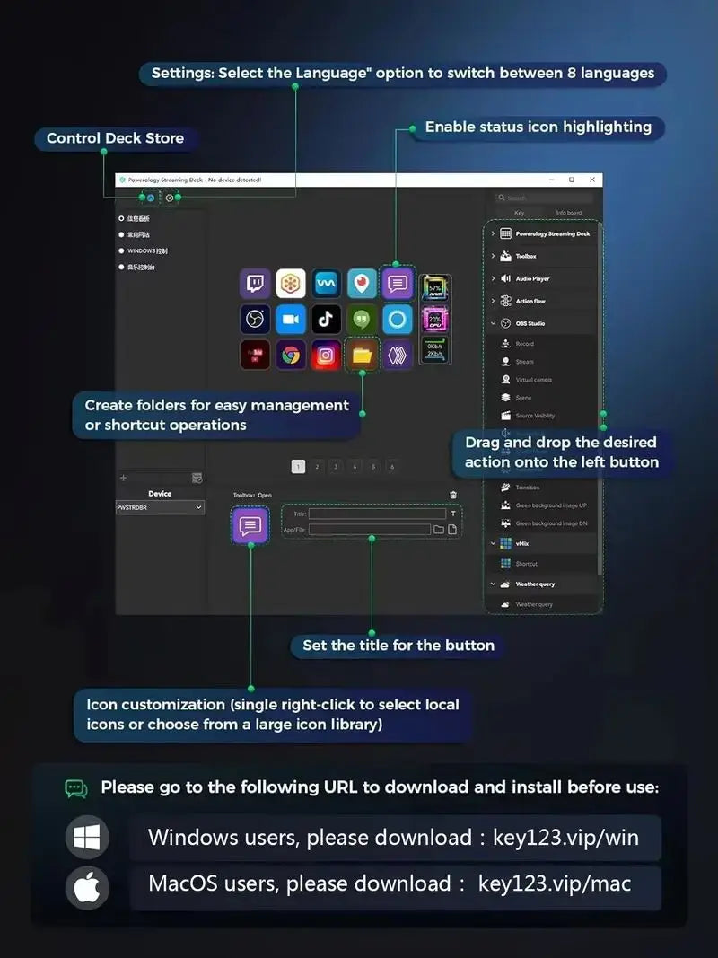 Streaming Controller – 15-Key Customizable Stream Deck