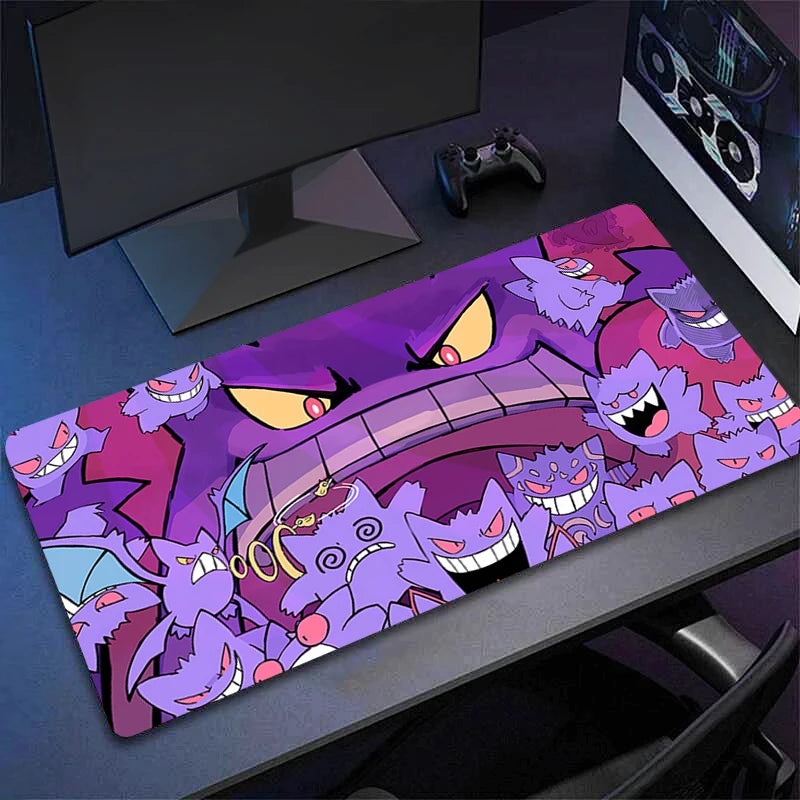 Cute Anime Mouse Pad G-gengar Gamer Mousepads Big Gaming Mousepad Large Keyboard Mat Desk Pad For Computer Laptop XXL Mouse Pads