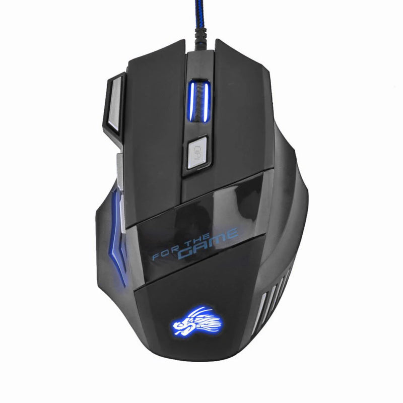 Wired Gaming Mouse – 7 Buttons, 5500 DPI, Backlit
