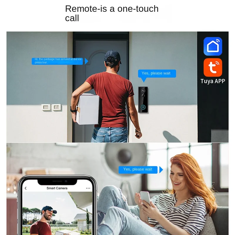 ABUO-Wireless Doorbell With Camera Door Bell Camera Wireless Doorbell Camera Wireless Outdoor