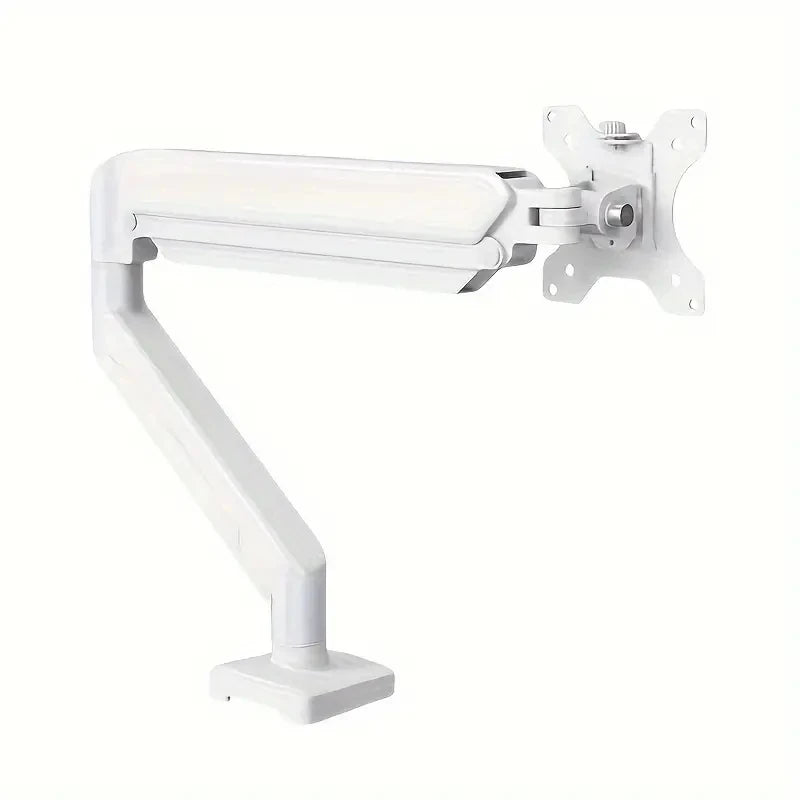 Single Monitor Mount for 13″–32″ Screens, Height Adjustable Monitor Arm with C-Clamp & Grommet Base, Home Office Monitor Stand